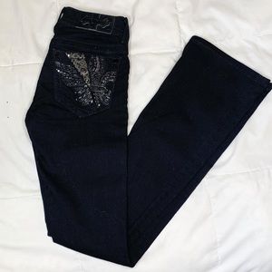 Black Miss Me Bootcut